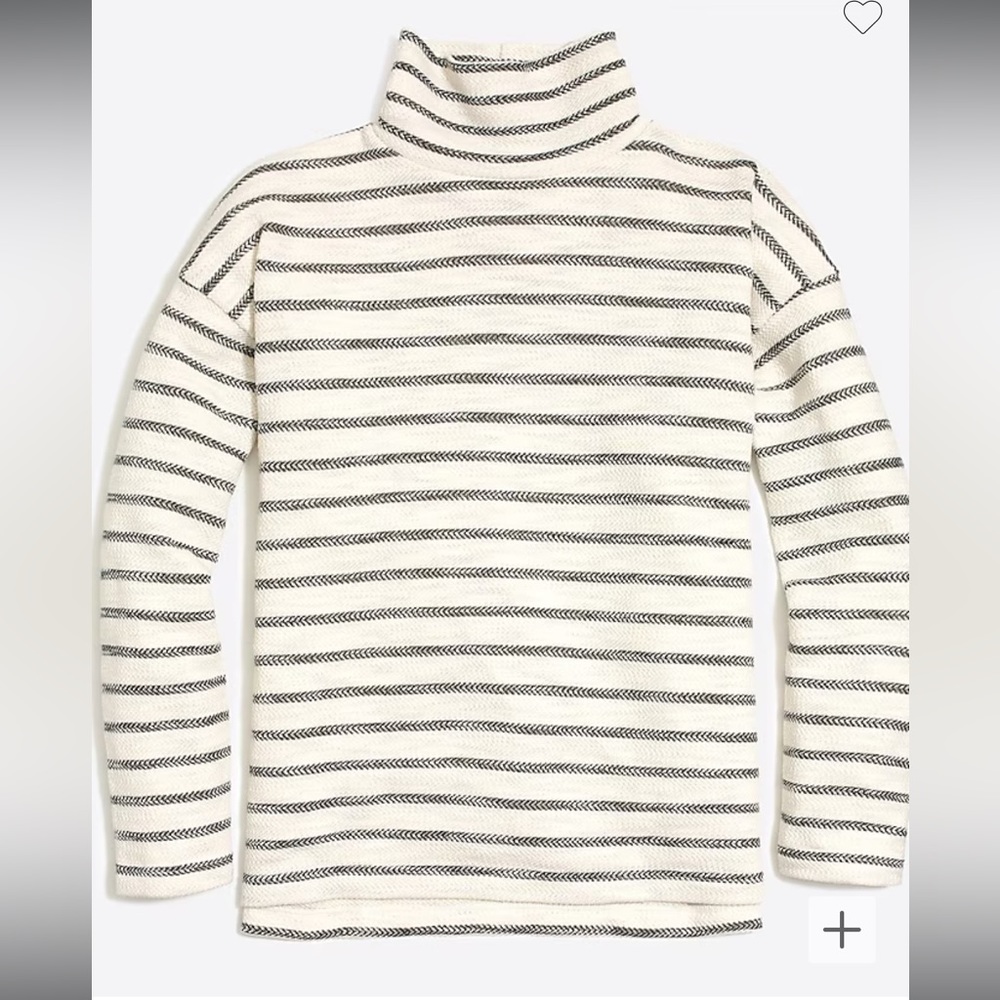 J. Crew Factory Striped long-sleeve mockneck pullover in size XS